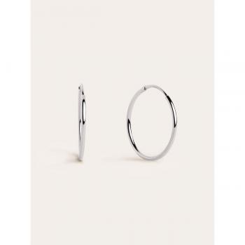 Pendientes de Aro Ana M bañados en rodio de Singularu - Joyas elegantes y modernas para mujer