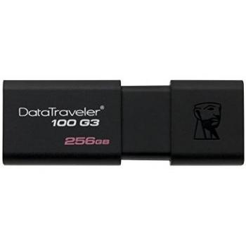 Kingston DataTraveler 100 G3 -DT100G3/256GB, USB 3.0, 3.1 Flash Drive, 256 GB, Negro