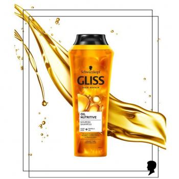 Gliss Oil Nutritive Nourishing Shampoo for Dry and Damaged Hair 400 ml