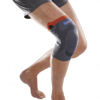 Rodillera reforzada Thuasne Sport - Gris/Naranja - Talla M
