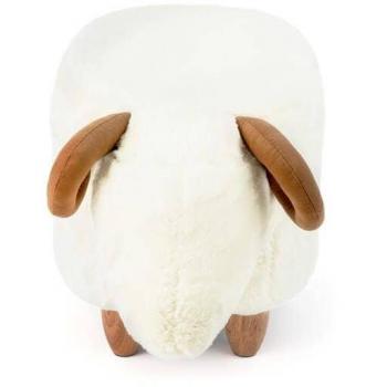 Taburete Le Mouton Blanco - Taburete con forma de oveja color Blanco