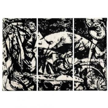 Impresión sobre Lienzo Pollock Number 14 y 16, Poliéster Multicolor, Madera, 120x3x60 cm