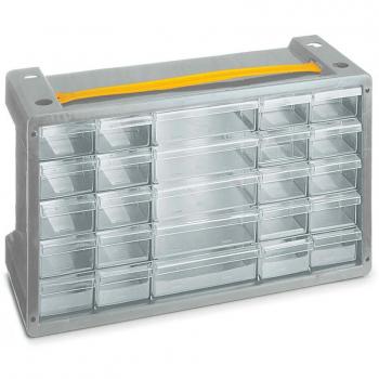 Terry Store-Age Caja de Almacenamiento para Piezas Pequeñas Gris y Transparente (40.5 x 15 x 24 cm)