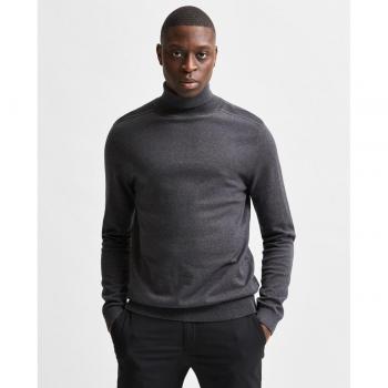 Selected Homme High Neck Sweater Gray Regular Fit M