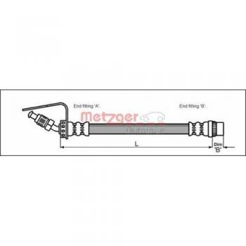Metzger 4114761 Tubo flexible de frenos