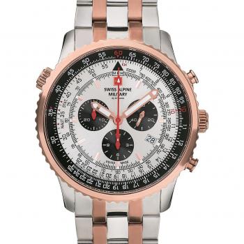 Reloj Cronógrafo Suizo Alpine Military 7078.9152 de 45mm, 10ATM para Hombre