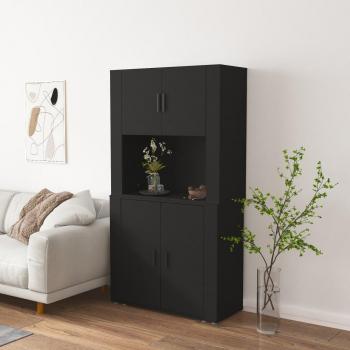 Alto Mueble Negro de Material Compuesto