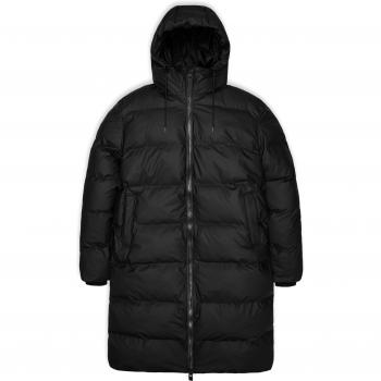 Rains Alta Long Puffer Jacket - Black - Unisex - Size L