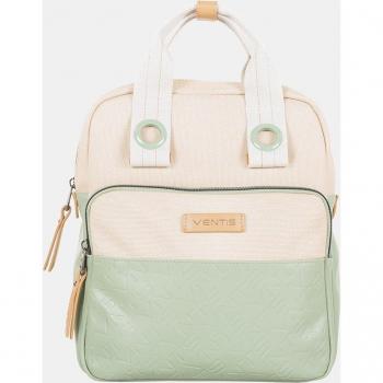 Mochila de mujer Ventis color verde con cremallera
