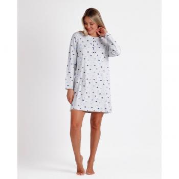 Camisola Admas Cloudy Nights de Manga Larga para Mujer en Gris con Estampado
