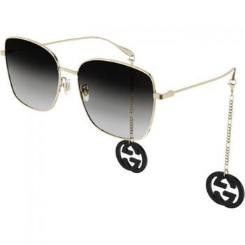 Gucci GG1030SK Col. 001 Women's Oversize Gold Sunglasses, Yellow, Size: 60 MM