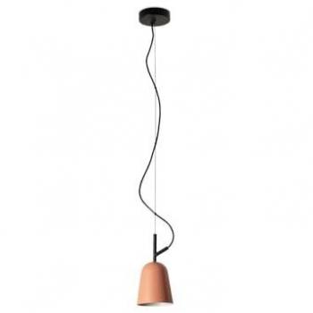 Lámpara colgante Studio Faro Barcelona, Ø 11 cm, color rosa/negro, material acero