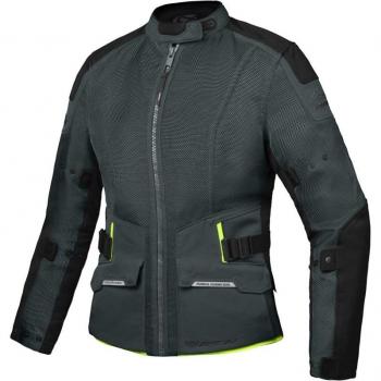 Ixon Chaqueta textil de moto para mujer M-NJORD Tactic Verde-Negro-Amarillo