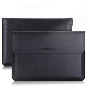 MoKo Funda Compatible con MacBook Pro 15 Inch Laptop Sleeve Bag Maletín de Cuero Imitado Cover Case para Apple New MacBook Pro 15 Pulgadas