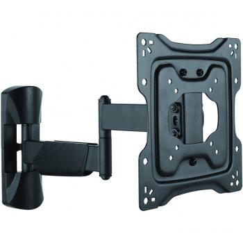 Soporte de Pared para TV Value 17.99.1143, inclinable y orientable, color negro, carga máxima de 25 kg, dimensiones 224mm x 224mm x 445mm, con 5 articulaciones