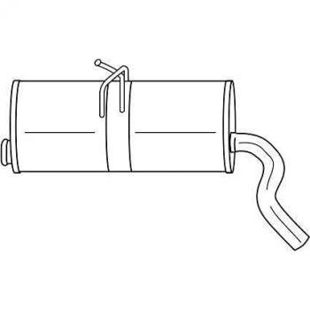Silenciador trasero VEGAZ PGS-196 para PEUGEOT 206 3/5 puertas