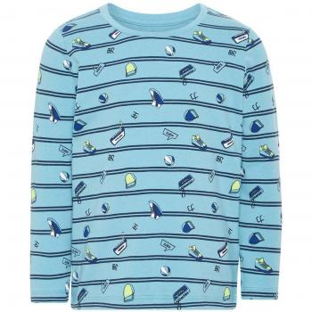 NAME IT Camiseta Manga Larga NIÑO NANDREW - 104, Delphinium Blue