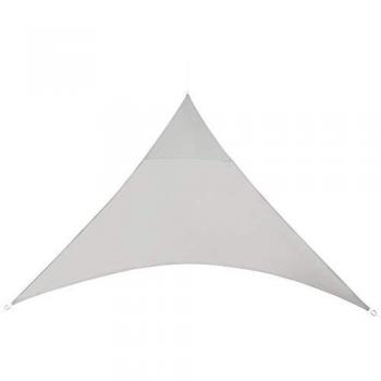 Toldo Vela de Sombra Triangular Impermeable 3,6m x 3,6m x 3,6m Gris Claro