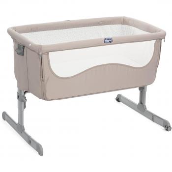 Chicco Next2Me Cuna de Colecho para Bebé Chick to Chick con Colchón, Apertura Lateral, Altura Ajustable, Paneles de Malla, Ruedas y Bolsa de Viaje 0-6 Meses, 9 kg, Color Marrón