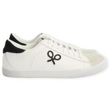 Silbon - Zapatilla de tenis de piel para hombre con logo azul marino, talla 42