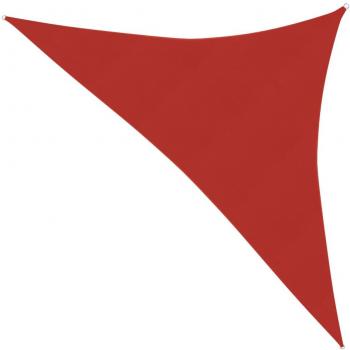 Toldo de vela HDPE rojo 160 g/m² 3,5x3,5x4,9 m