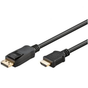Cable Adaptador DisplayPort a HDMI 3 m, 4K a 30Hz, Conectores Macho DP 1.2 y HDMI Tipo A, Color Negro