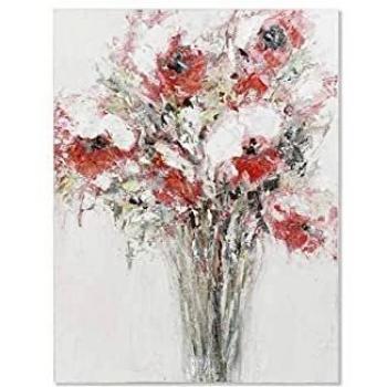 Cuadro de Flores Pintado a Mano en Técnica Acuarela y Montado en Marco de Madera