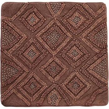 Funda cojín algodón 50x1x50 rombos marrón
