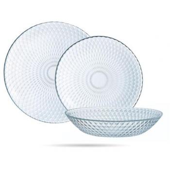 Vajilla Vidrio Pampille Clear 18 Piezas