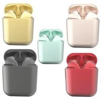 Auriculares Bluetooth Inpods 12 TWS Metalizado Verde Klack® Compatibles con iPhone, Samsung, Huawei y Universales