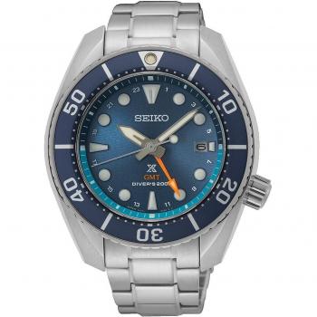 Seiko Prospex Sea Aqua Sumo GMT Blue Dial Solar Divers SFK001J1 200M Mens Watch