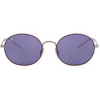 RAYBAN Unisex's 0RB3594 9112D1 53 Sunglasses, Silver On Top Bordeaux/Dark Violet Mirror Red