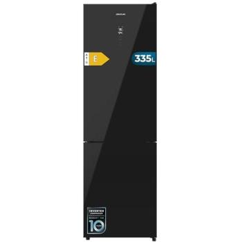 Frigorífico Combi Cecotec Bolero CoolMarket 335L No Frost Inverter Plus Cristal Negro 195cm