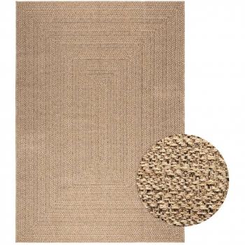 Alfombra ZIZUR 160x230 cm Yute Aspecto Interior y Exterior Marrón