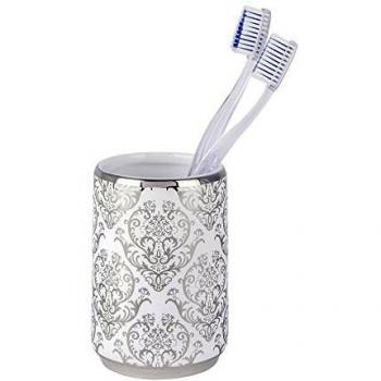 Vaso para cepillo de dientes serie Barock color blanco