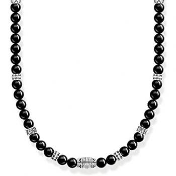 Thomas Sabo Sterling Silver Black Onyx Bead Necklace