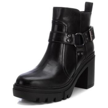 Botines de Mujer Refresh con Tacón Ancho de Goma y Cremallera, Color Negro, Talla 39
