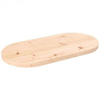 vidaXL Table Top 60x30x2.5 cm Solid Wood Pine Oval