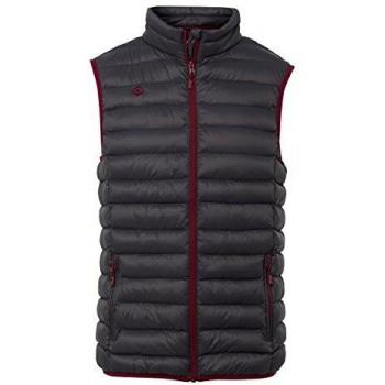 Izas Tyree Chaleco Ultraligero, Mujer, Gris Oscuro/Rojo Mineral, XS