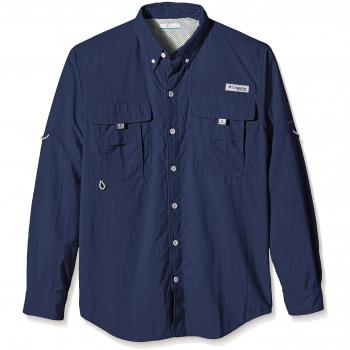 Columbia Bahama II Camiseta de manga larga para hombre, hombre, Bahama II Long Sleeve, azul marino, small