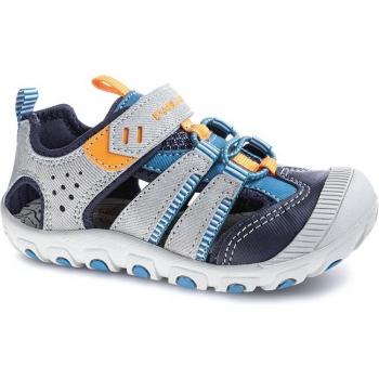 Pablosky - Sandalias de niña de estilo deportivo con cierre adherente, color gris y azul, modelo 976850, casuales, cómodas y ligeras