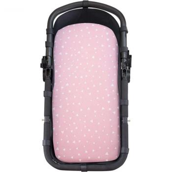 Sábana Bajera Capazo Algodón Suave Bebé Jyoko Pink Sparkles 75x35cm