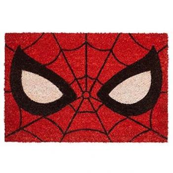 Felpudo Marvel Spiderman - Felpudo entrada casa antideslizante 40 x 60 cm - Alfombra entrada casa exterior Spiderman, Fabricado en fibra de coco - Productos con licencia oficial