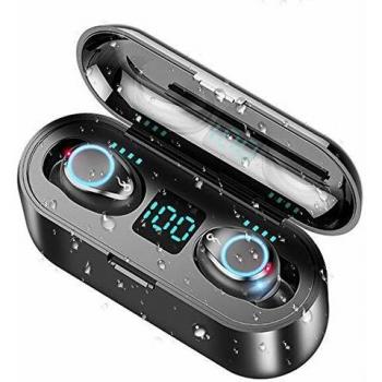 WZTO Auriculares Bluetooth Inalámbricos Control Táctil Auriculares Bluetooth 5.0 Micrófonos Dual Incorporado Hi-Fi Estéreo Deportivos Bluetooth Auriculares IPX6 Impermeable CVC 8.0 Reducción de Ruido