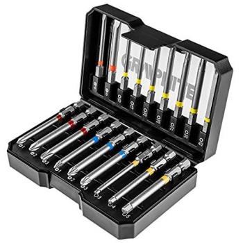 Kit de puntas de tornillo GRAPHITE 56H606 - Conjunto de insertos para atornillador, incluye múltiples puntas intercambiables, fabricadas en acero al cromo-vanadio, con recubrimiento antioxidante