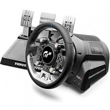 Thrustmaster T-GT II: El volante de carreras con licencia oficial para PlayStation 5 y Gran Turismo, con Juego de 3 Pedales