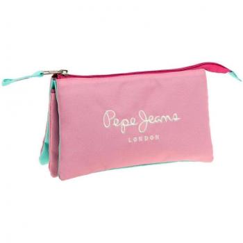 Pepe Jeans Bicolor Neceser de Viaje, 1.32 Litros, Color Rosa