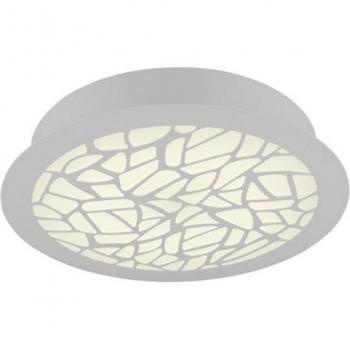 Plafón empotrado Fusion de cristal blanco mate, 1 bombilla, diámetro 8cm, modelo Mantra Inspired Fusion, redondo, potencia 47W LED, temperatura de color 3000K, luminosidad 2850