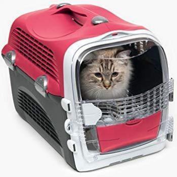 Catit Pet Cabrio Transportín Cherry, Rojo Cereza