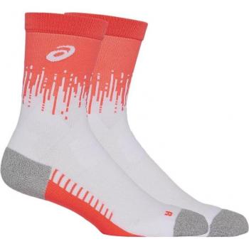 ASICS Pixel Performance Crew Calcetines Para Correr - Blanco, Naranja